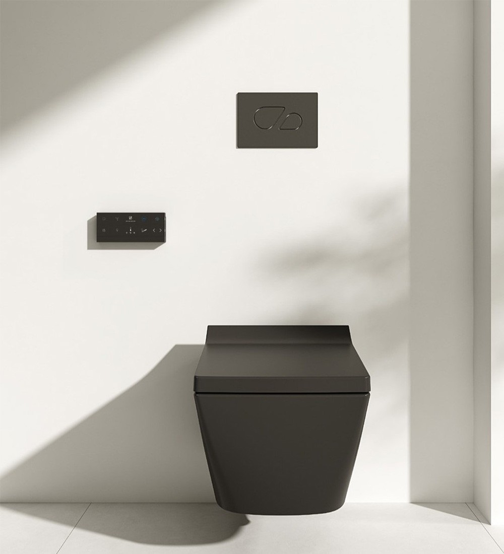 W260 Inodoro suspendido rectangular negro de estilo japonés